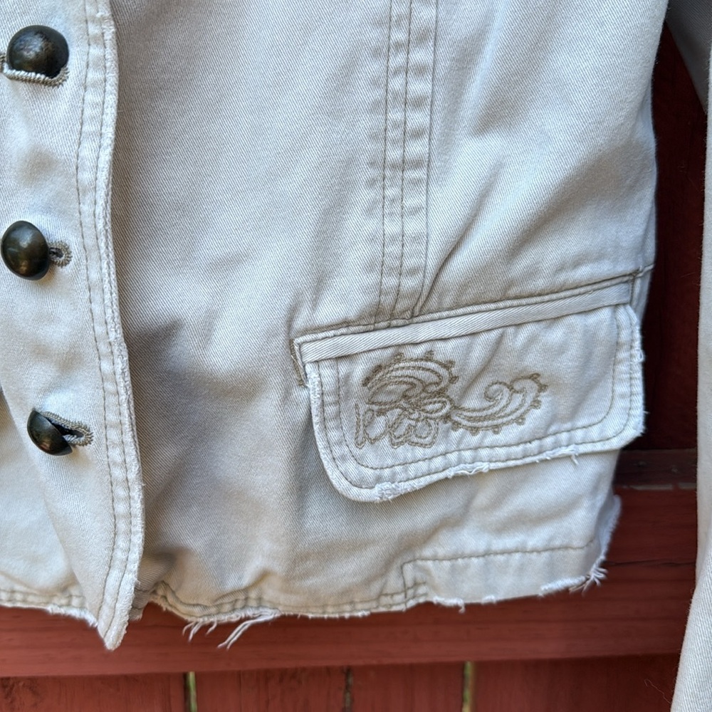 Aeropostale Denim Jacket Tan Size M - Picture 6 of 8